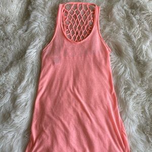 Coral pink dress